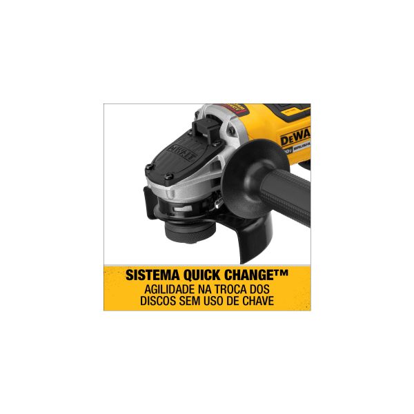 Esmirilhadeira Angular 4.1/2" (115-125mm) 20v Brushless Dewalt DCG413B - Imagem 3