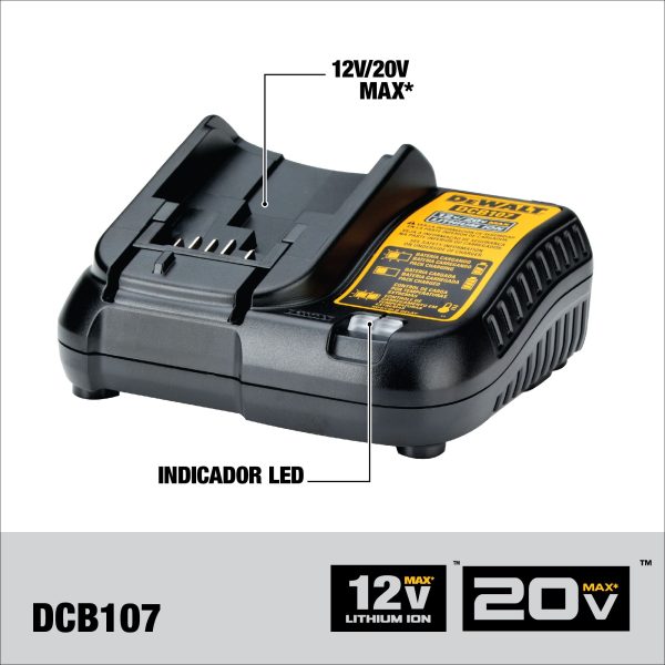 Combo Parafusadeira/Furadeira de Impacto 12V Dewalt DCK202C2T - Imagem 5