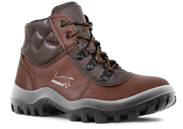 Botina de Amarrar Miura Gran Luxo Marrom Safetline