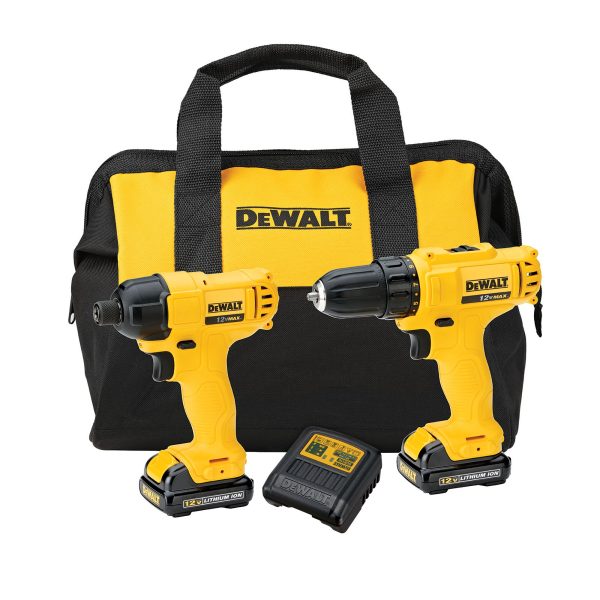 Kit Parafusadeira/Furadeira 3/8''+ Parafusadeira de Impacto 1/4'' Dewalt 12v DCK199C2