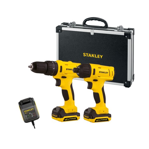 Combo Parafusadeira/Furadeira de Impacto 12V Sem fio Stanley SCH121S2FK