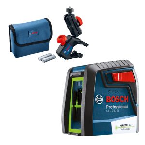 Nível a Laser Verde Bosch GLL 2-12G 12m Com Suporte