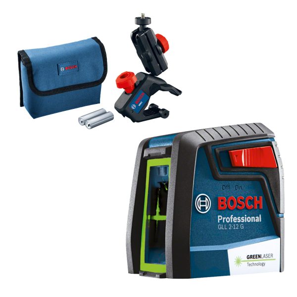 Nível a Laser Verde Bosch GLL 2-12G 12m Com Suporte
