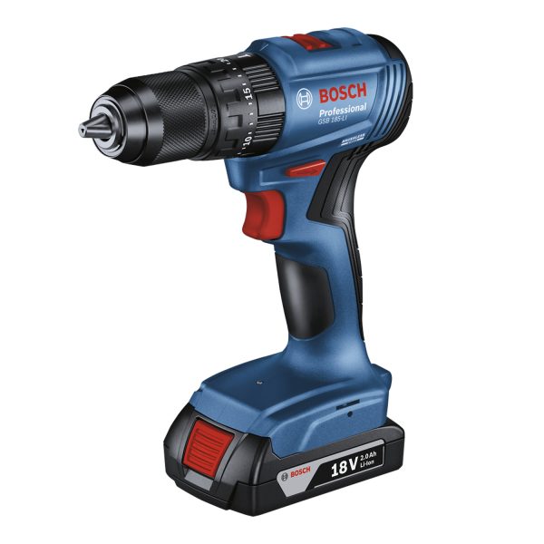 Furadeira Parafusadeira Impacto 1/2" 18V Bosch GSB185LI Com 1 Bateria + 23 AC - Imagem 2