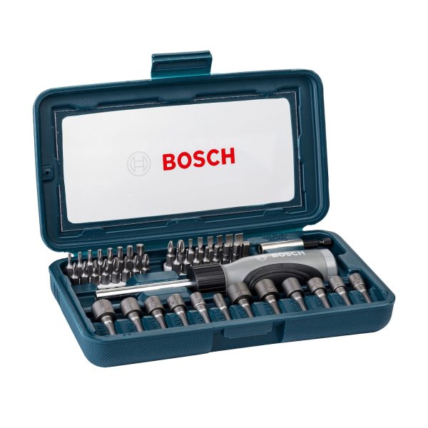 Kit de Pontas e Soquetes para parafusar Bosch com 46 peças