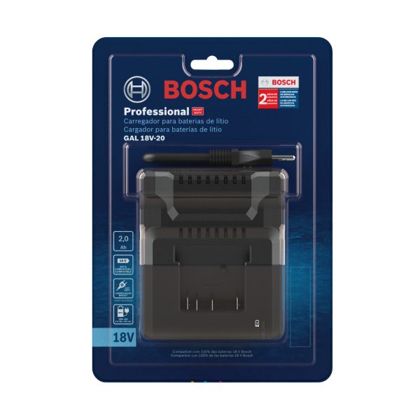 Carregador de bateria Bosch 18V GAL 18V-20 Bivolt - Imagem 4