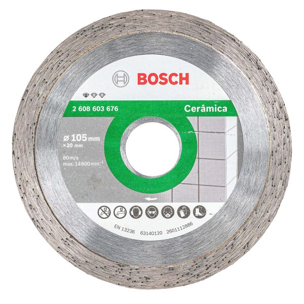 Disco Diamantado Liso Bosch Standard para Cerâmica 105mm