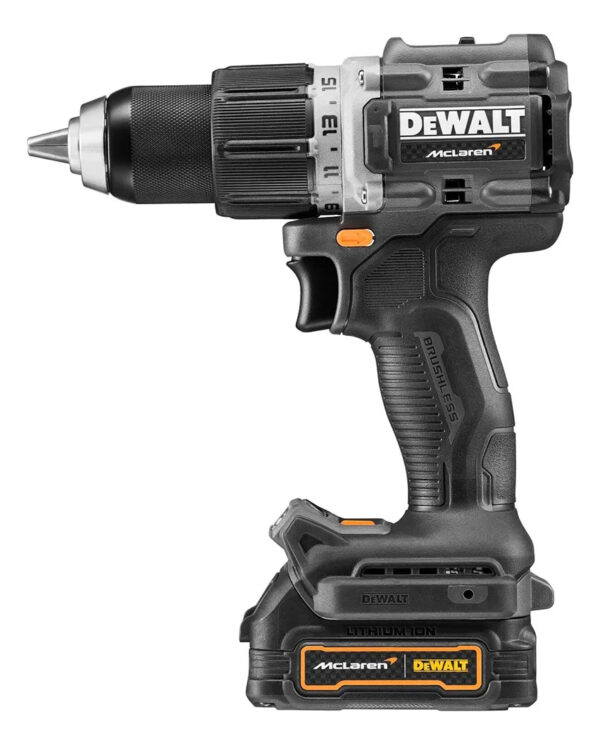 Combo Parafusadeira/Furadeira de Impacto 1/2" e Parafusadeira de Impacto 1/4" 20V Dewalt DCK200ME2GT-BR Edição McLaren - Imagem 2
