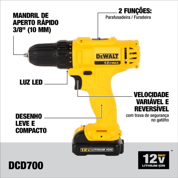 Combo Parafusadeira/Furadeira e Parafusadeira de Impacto DCK201C2 - Imagem 2
