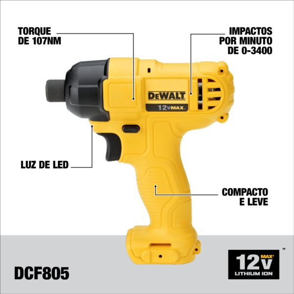 Combo Parafusadeira/Furadeira e Parafusadeira de Impacto DCK201C2 - Imagem 3