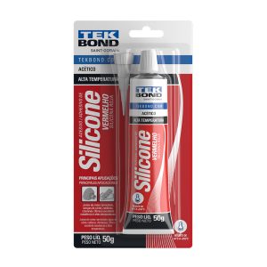 Tekbond Silicone Acético Alta Temperatura Vermelho 50g