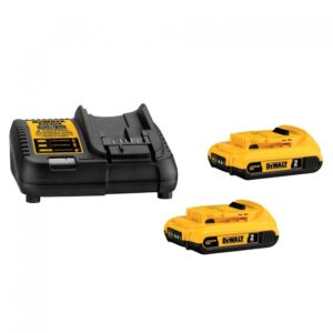 Kit 2 Baterias 20V MAX* 2Ah e Carregador Bivolt 1,25Ah Dewalt DCB203C2