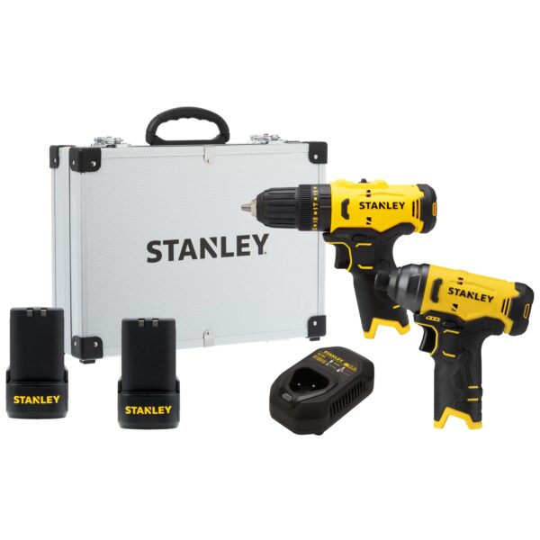 Kit Parafusadeira/Furadeira Impacto e Parafusadeira de Impacto 12v Stanley SCHI10D2FK