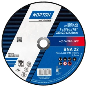 Disco de Corte 230 x 2 x 22,23mm Norton BNA12