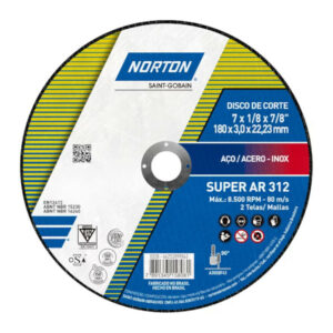 Disco de Corte 180 x 3,0 x 22 mm Norton Super AR312